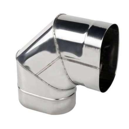 Колено овал. сечения (Отвод) 90 из нерж. ст. 304-0,8 мм, вертикаль. купить в Бобруйске