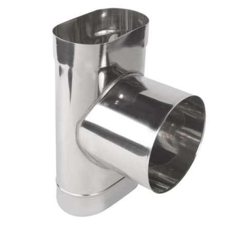 Тройник овальный 90 из нерж. ст. 304-1,0 мм купить в Бобруйске