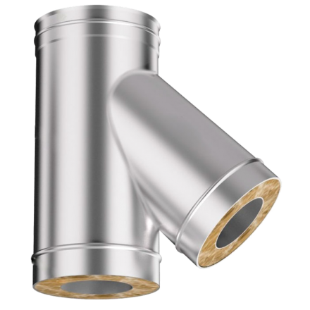 Сэндвич-тройник 45 из нерж. ст. 304-430 0,5-0,5 мм, утепл. 30 мм в Бобруйске