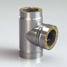 Сэндвич-Тройник 90 из нерж. ст. 430-0,8 мм, утепл. 50 мм купить в Бобруйске