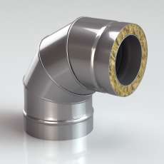 Сэндвич-Колено (Отвод) 90 AISI 430/1,0 мм, изол. 50 мм купить в Бобруйске