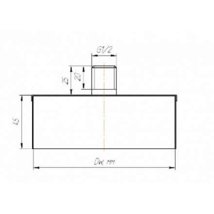 Заглушка с конденсатоотводом КПД ЧЕРНЫЙ в Бобруйске