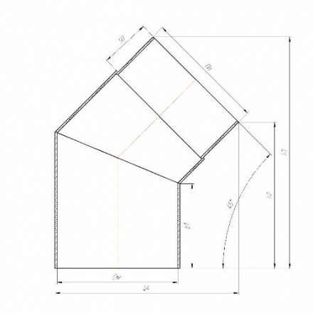 Отвод 45° КПД ЧЕРНЫЙ в Бобруйске