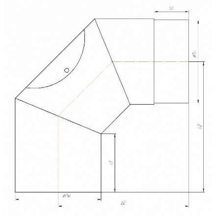Отвод 90° с ревизией КПД ЧЕРНЫЙ в Бобруйске