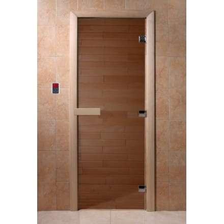 Дверь для бани Doorwood Теплый день 2000x800 (стекло 8 мм, 3 петли) в Бобруйске