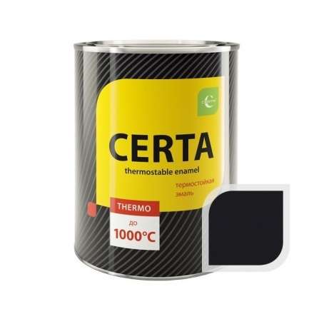 Термостойкая краска CERTA чёрная 0,8 кг в Бобруйске