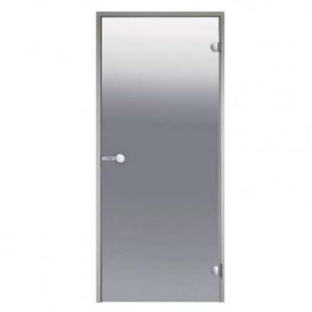 Дверь для бани стеклянная Harvia 7/19 коробка алюминий, стекло сатин в Бобруйске