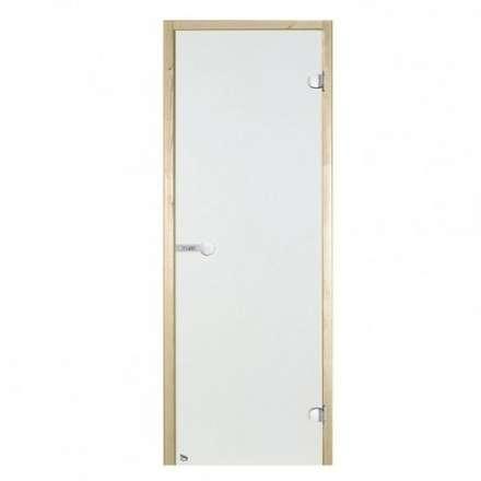 Дверь для бани стеклянная Harvia 7/19 коробка сосна, прозрачная в Бобруйске