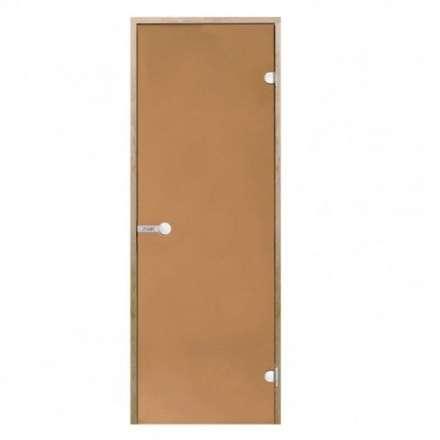 Дверь для бани стеклянная Harvia 7/19 коробка ольха, бронза в Бобруйске