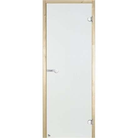 Дверь для бани стеклянная Harvia 7/19 коробка ольха, прозрачная в Бобруйске