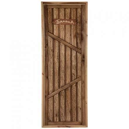Дверь для бани глухая искусственно состарена 1900х700мм в Бобруйске