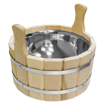 Ушат шайка 6,5л с нержавеющей вставкой 33216 купить в Бобруйске