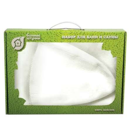 Набор из двух предметов (Шапка Классик, коврик белый) 41103 в Бобруйске