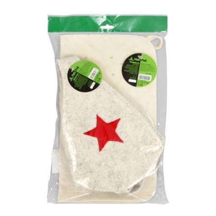 Набор из двух предметов (Шапка Будёновка белая, коврик) 41128 в Бобруйске