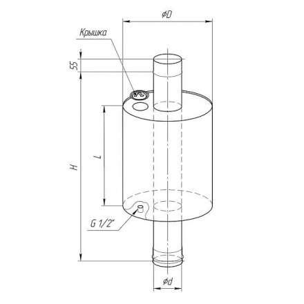 Бак Ferrum Комфорт круглый на трубе 72 л в Бобруйске