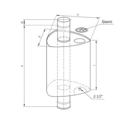 Бак Ferrum Комфорт треугольный на трубе 67 л в Бобруйске