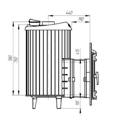 Печь банная ProMetall Атмосфера L в ламелях Окаменевшее дерево в Бобруйске