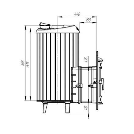 Печь банная ProMetall Атмосфера XL в ламелях Россо Леванто в Бобруйске