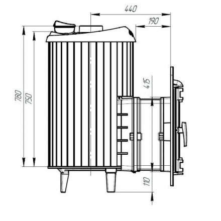 Печь банная ProMetall Атмосфера L+ в ламелях Окаменевшее дерево наборный рисунок в Бобруйске