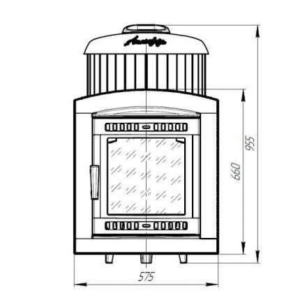Печь банная ProMetall Атмосфера L+ в ламелях из натурального камня Змеевик в Бобруйске
