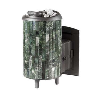 Печь банная ProMetall Атмосфера XL+ в ламелях из натурального камня Змеевик в Бобруйске