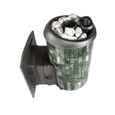 Печь банная ProMetall Атмосфера XL+ в ламелях из натурального камня Змеевик в Бобруйске