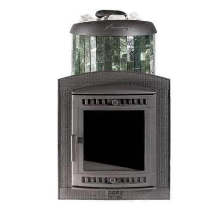 Печь банная ProMetall Атмосфера XL+ в ламелях из натурального камня Змеевик в Бобруйске