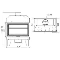 Топка каминная Мета-Бел ТКТ 10.0-05 (в модификации Аврора С) в Бобруйске