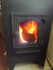 Недорогая печь-камин со стеклом ЭТНА (ДТ-4С) ? 115 мм для дома и дачи Амазонка бай фото в Бобруйске
