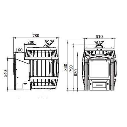 Печь для бани Термофор Саяны II Carbon Витра ЗК в Бобруйске