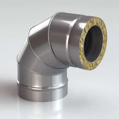 Сэндвич-Колено (Отвод) 90 304/430-0,8, изол. 50 мм в Бобруйске