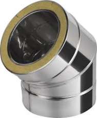 Сэндвич-Колено (Отвод) 45 304/430 0.8, изол. 50 мм купить в Бобруйске