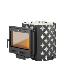 Чугунная печь для бани ЭТНА 24 (Панорама) "М" Амазонка бай фото в Бобруйске