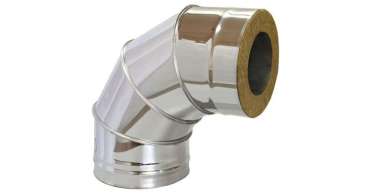 Сэндвич-колено Нерж+Нерж (AISI 430/0,8мм) 90* 4 секции купить в Бобруйске