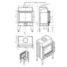 Топка каминная ТКТ 10.0-02 (в модификации FENIX 1) в Бобруйске