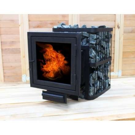 Печь банная ComfortProm СТАЛЬ 8 мм панорама 16 м3 в Бобруйске