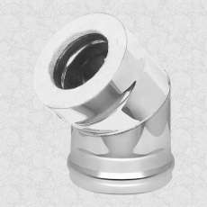 Сэндвич-колено 45° AISI 430 1,0мм/0,5мм, KERALUX купить в Бобруйске