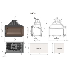 Каминная топка Fireway Sofia левая/правая в Бобруйске