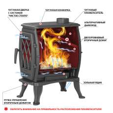 Печь-камин Везувий ВХ-05 Антрацит в Бобруйске