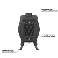 Печь-камин Везувий ВХ-05 Антрацит в Бобруйске