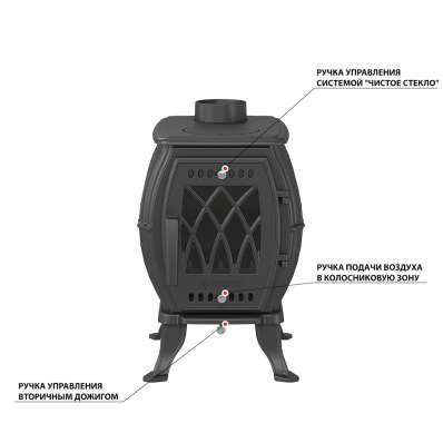 Печь-камин Везувий ВХ-05 Антрацит в Бобруйске