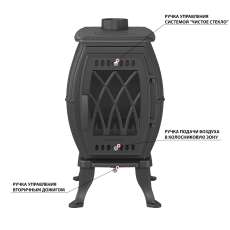 Печь-камин Везувий ВХ-09 Антрацит в Бобруйске