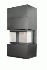 Камин Родос 800 ЧЕРНЫЙ шамот белый в Бобруйске