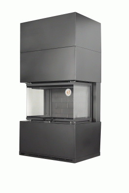 Камин Родос 800 ЧЕРНЫЙ шамот черный в Бобруйске