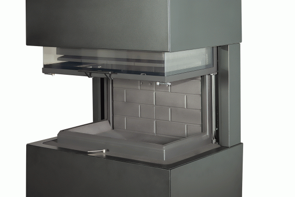 Камин Родос 800 ЧЕРНЫЙ шамот черный в Бобруйске