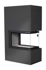 Камин Родос 900 ЧЕРНЫЙ, шамот белый в Бобруйске