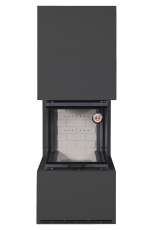 Камин Родос 900 ЧЕРНЫЙ, шамот белый в Бобруйске