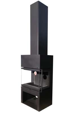 Камин МАДРИД на дровнике черный шамот в Бобруйске