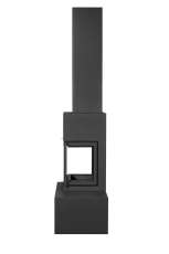 Камин МАДРИД на дровнике Гигант слева черный\белый шамот в Бобруйске