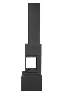 Камин МАДРИД на дровнике Гигант слева черный\белый шамот в Бобруйске